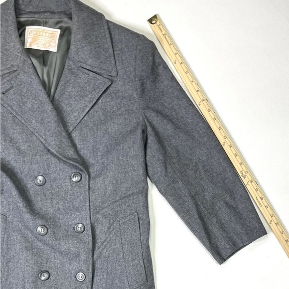 Pendleton Coat Women’s Size 12 100% Virgin Wool Long Gray Vintage - Picture 13 of 13